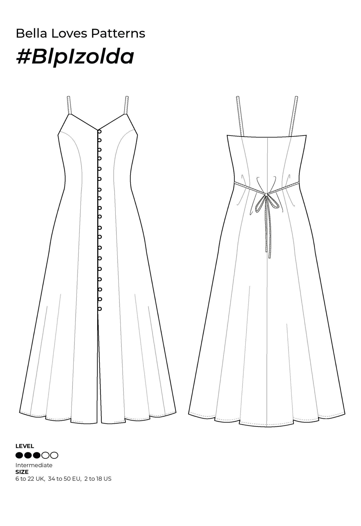 IZOLDA DRESS  – PDF SEWING PATTERN - Bella loves patterns