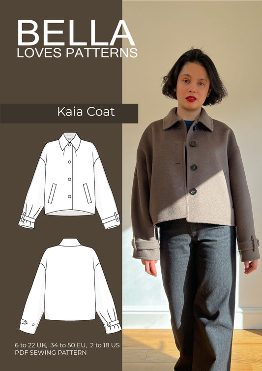 KAIA DOUBLE FACE COAT – PDF SEWING PATTERN - Bella loves patterns