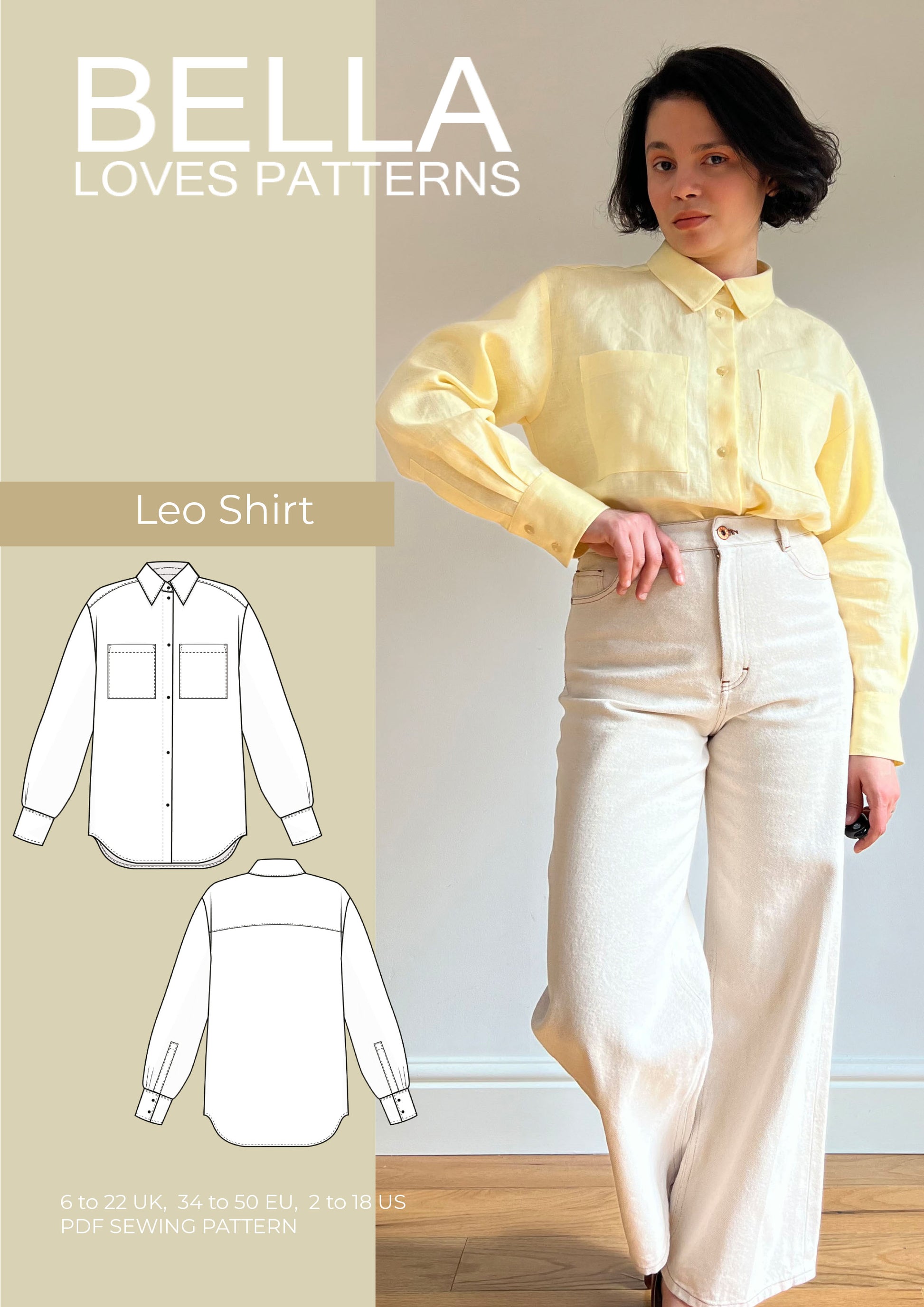 LEO SHIRT – PDF SEWING PATTERN - Bella loves patterns